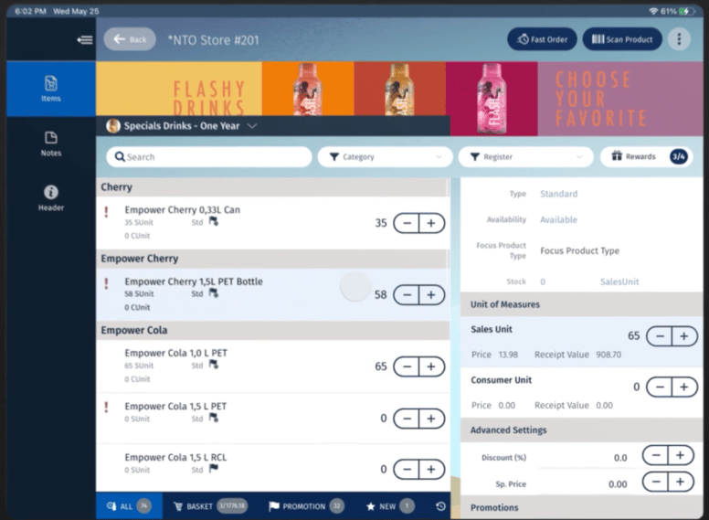 Mobile Ordering and Pricing